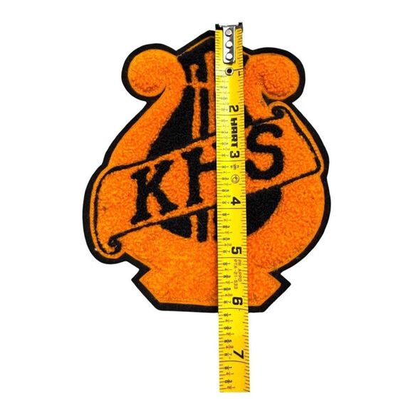 Vintage KHS Chenille School Letterman Patch Jacket High Band Harp Retro Fonze - Picture 3 of 3